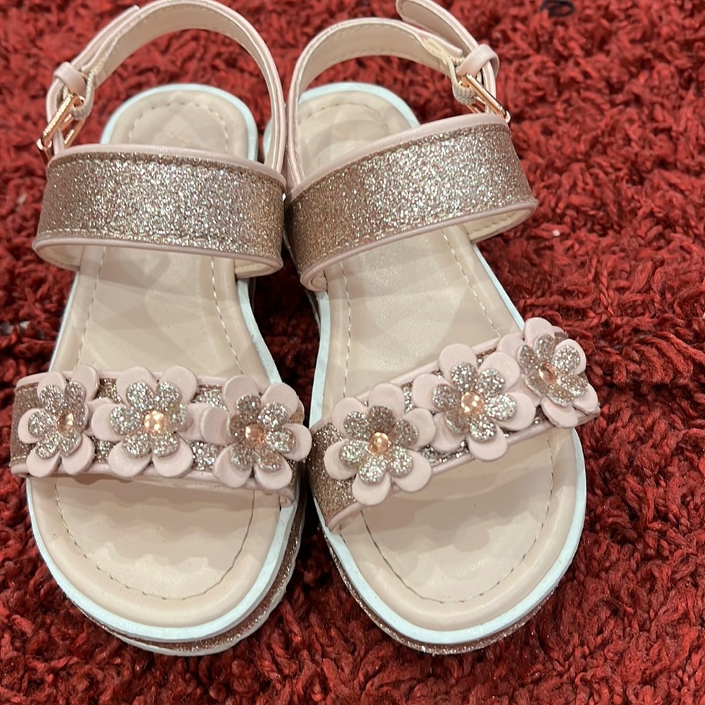 Beautiful glittery Sandals for a toddler size 10. Great condition!
